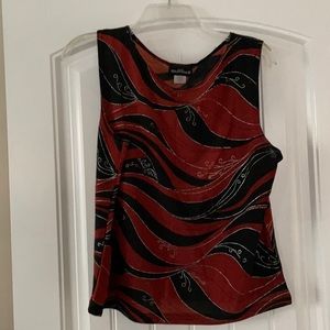 NWOT HEAVENLY Black & Brown Sleeveless XL Top